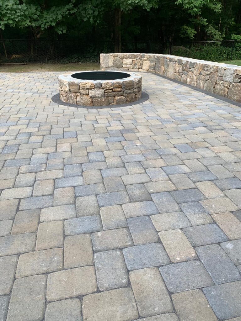 stone patio installation