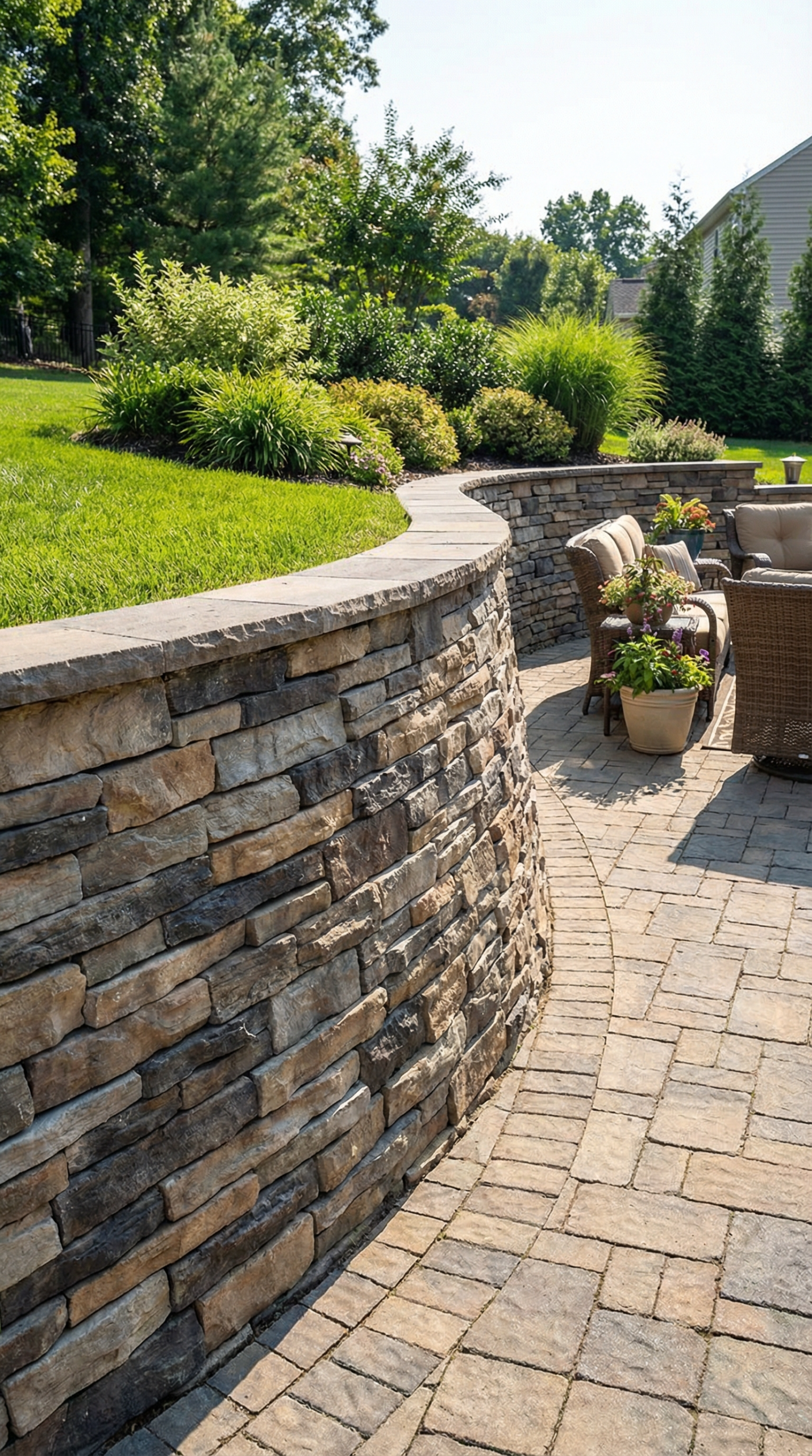 retaining wall construction